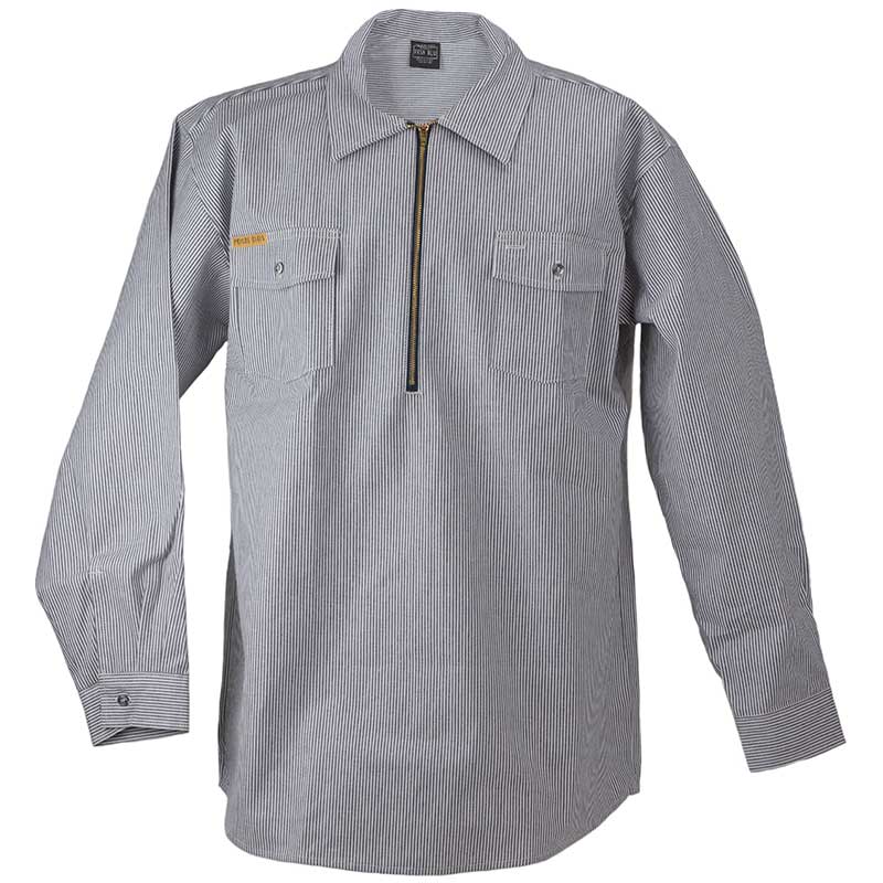 Long Sleeve Zip Hickory Shirt Long Sleeve Zip Hickory Shirt