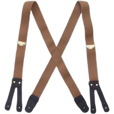 Y Back Suspenders, Flat Leather Ends Y Back Suspenders, Flat Leather Ends