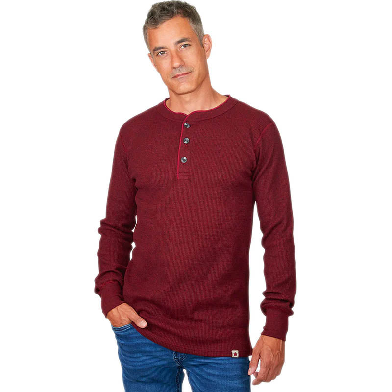 Mock Twist Waffle Henley Mock Twist Waffle Henley