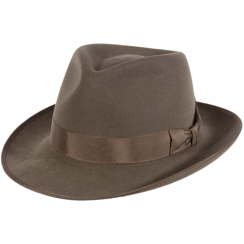 Stylemaster Hat Stylemaster Hat in Acorn. A pre-creased fedora, 100% rabbit fur felt. Handcrafted in Australia by Akubra.