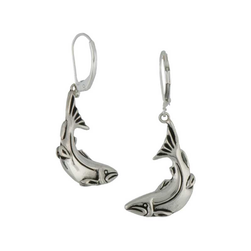 Curved Salmon Earrings Curved Salmon Earrings