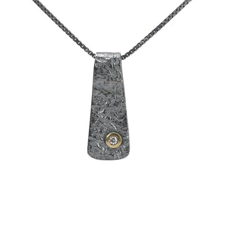 Reticulated Pendant, Oxidized Reticulated Pendant, Oxidized