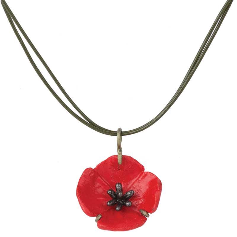 Red Poppy Pendant Red Poppy Pendant