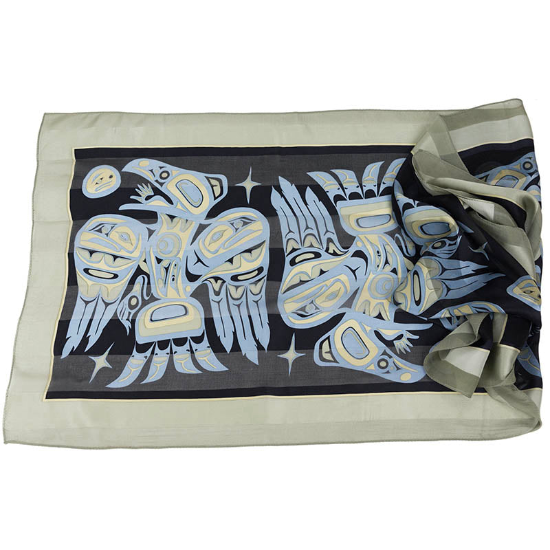 Raven Silk Scarf, Bill Helin Raven Silk Scarf, Bill Helin