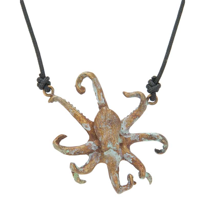 Octopus Pendant, Bronze Octopus Pendant, Bronze