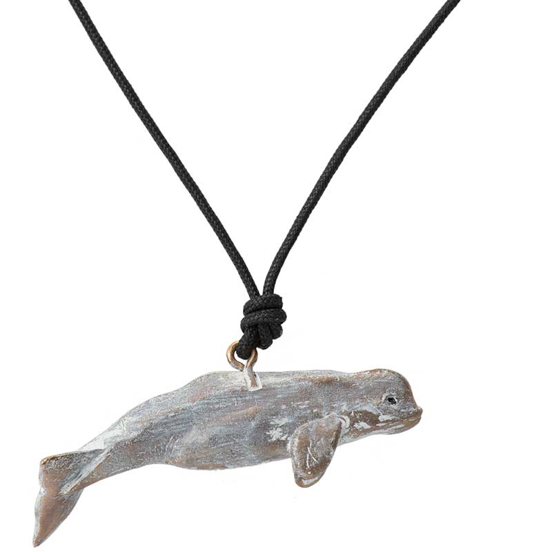 Beluga Whale Pendant with cord Beluga Whale Pendant with cord