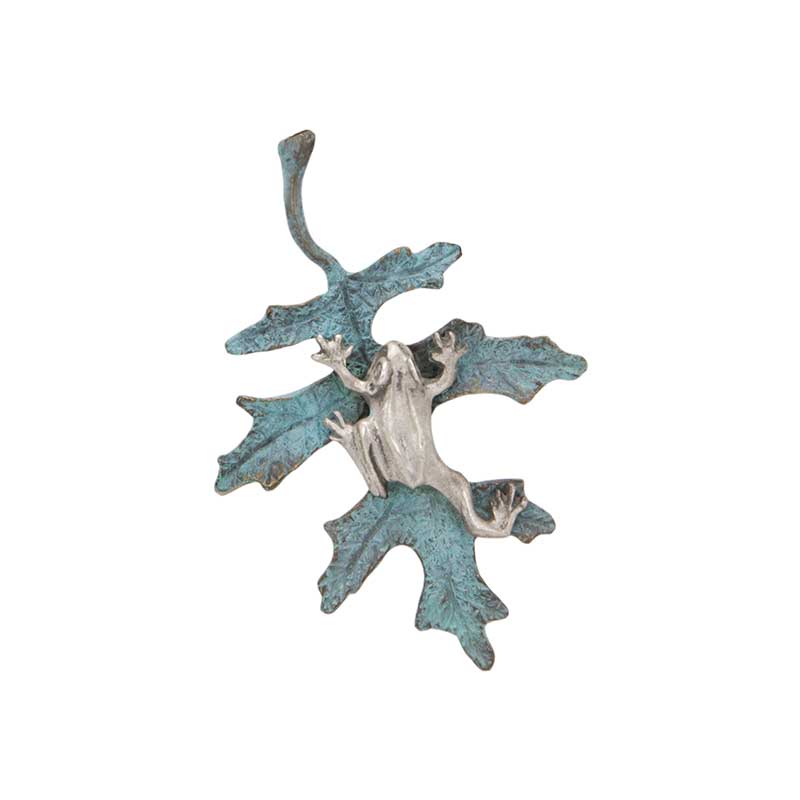 Oak Leaf with Silver Frog Pin Oak Leaf with Silver Frog Pin