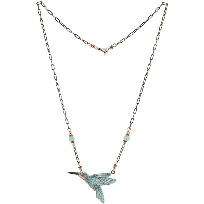 Hummingbird 2 Beaded Necklace Hummingbird 2 Beaded Necklace