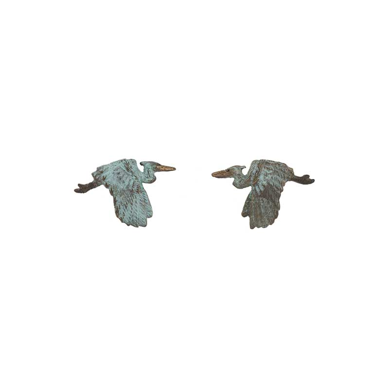 Heron Flying Earrings, Post Heron Flying Earrings, Post