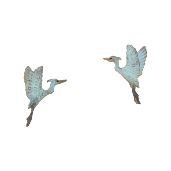 Heron Rising Earrings, Post Heron Rising Earrings, Post