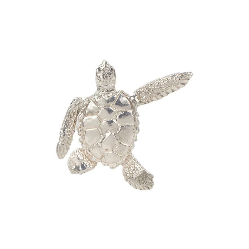 Sea Turtle Pin, Sterling Silver Sea Turtle Pin, Sterling Silver