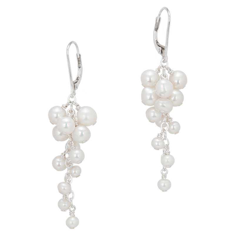 Fresh Water Pearl Earrings, Leverback Fresh Water Pearl Earrings, Leverback