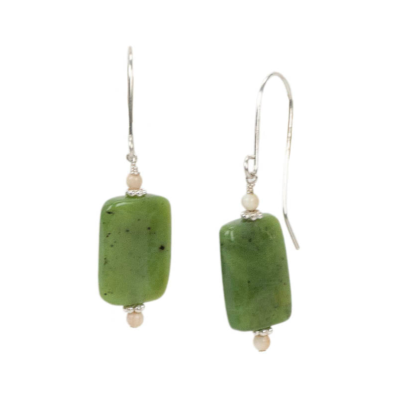 Jade Rectangle Earrings Jade Rectangle Earrings