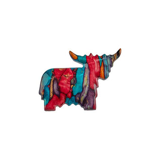 Heathergem Highland Coo Brooch