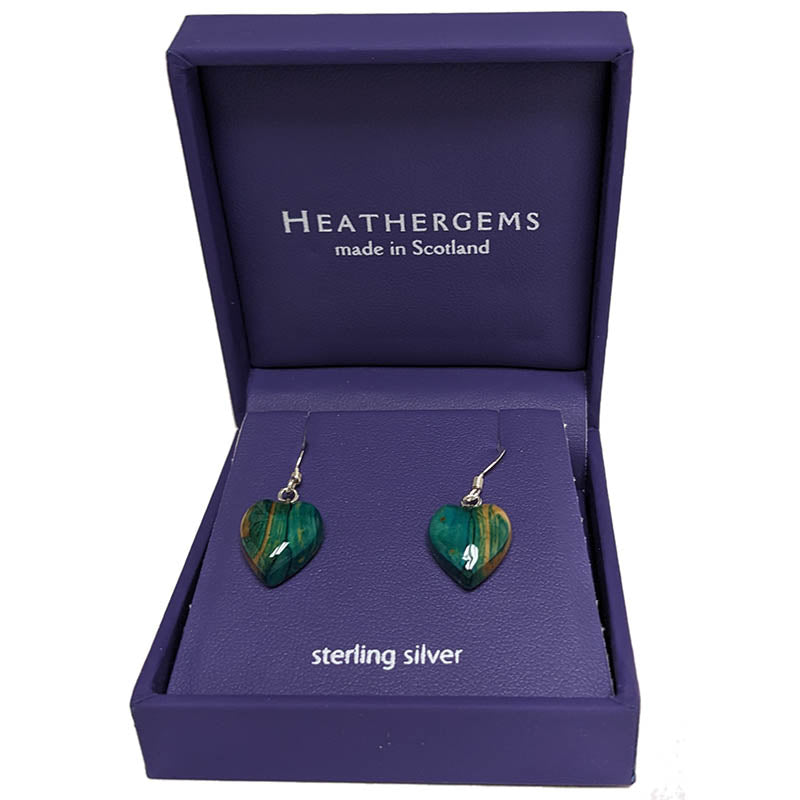 Heathergem Heart Earrings, Fishhook