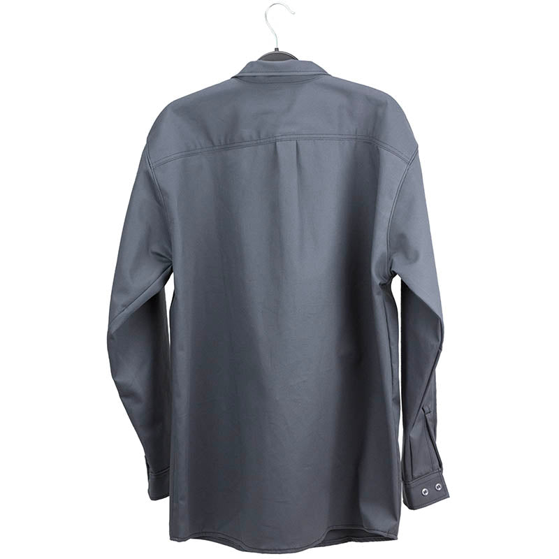 Long Sleeve Zip Work Shirt, Charcoal