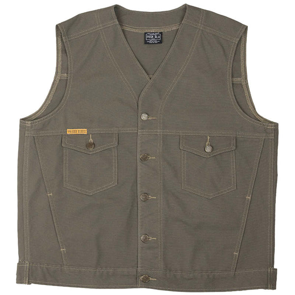 Western Vest, Rinsed Olive – David Morgan