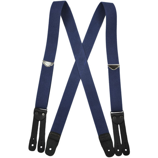 Y Back Suspenders, Flat Leather Ends