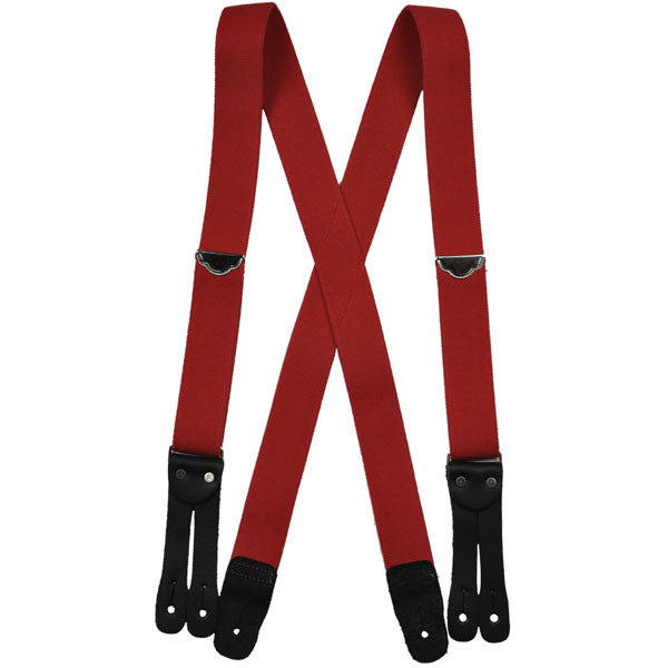 Y Back Suspenders, Flat Leather Ends