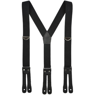 Y Back Suspenders, Flat Leather Ends