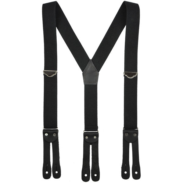 Y Back Suspenders, Flat Leather Ends
