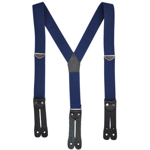 Y Back Suspenders, Flat Leather Ends