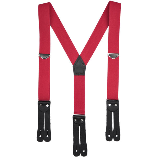 Y Back Suspenders, Flat Leather Ends