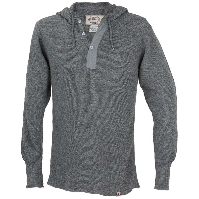 80/20 Wool Placket Shirt with Hood