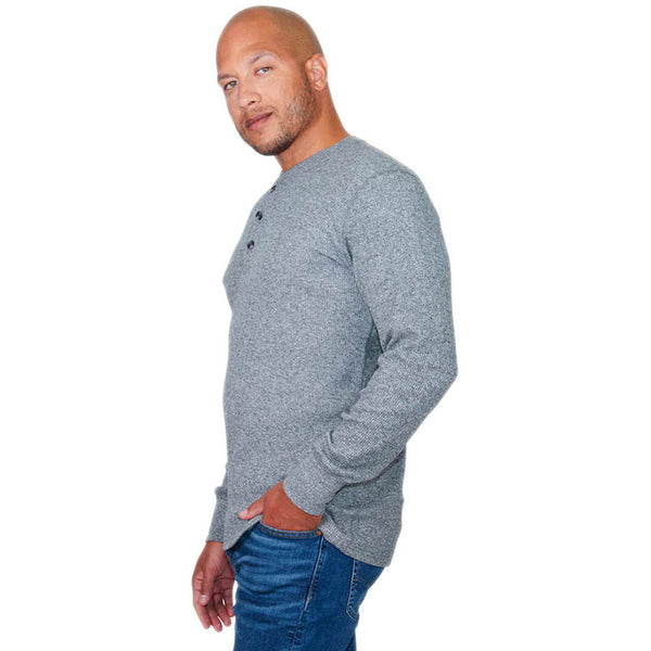 Mock Twist Waffle Henley – David Morgan