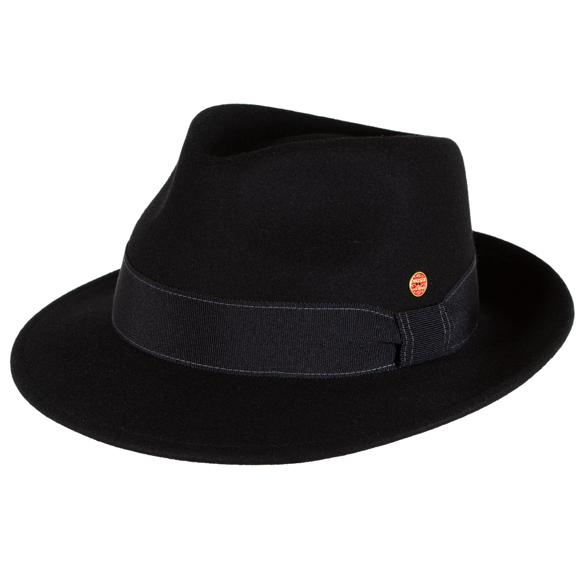 Manuel Wool Felt Fedora by Mayser Hats in Black.