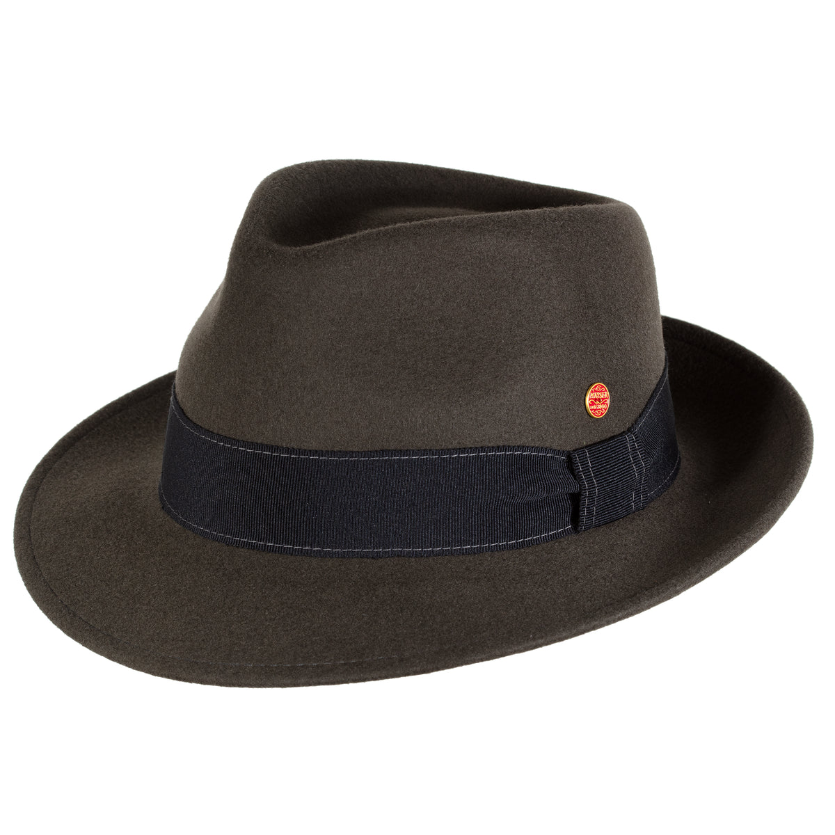 Manuel Wool Felt Fedora by Mayser Hats in Stone.