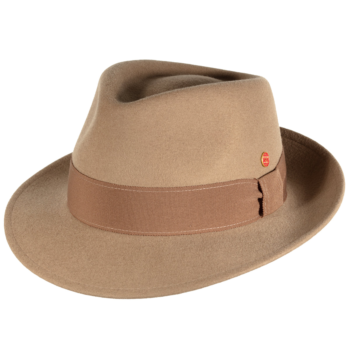 Manuel Wool Felt Fedora by Mayser Hats in Nougat (Tan).