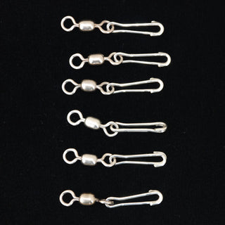 Stainless Steel Snap with Swivel, 6 pack
