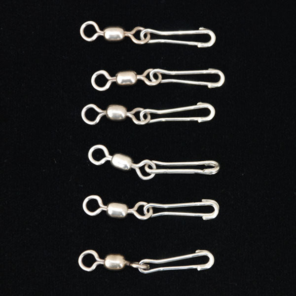 Stainless Steel Snap with Swivel, 6 pack