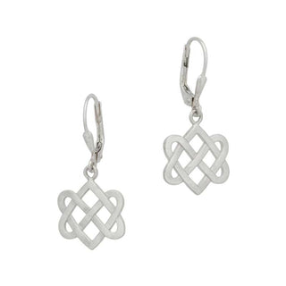 Never Ending Hearts Earrings, Leverback, Sterling silver