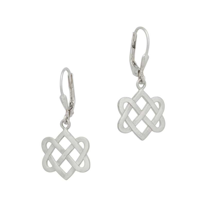 Never Ending Hearts Earrings, Leverback, Sterling silver