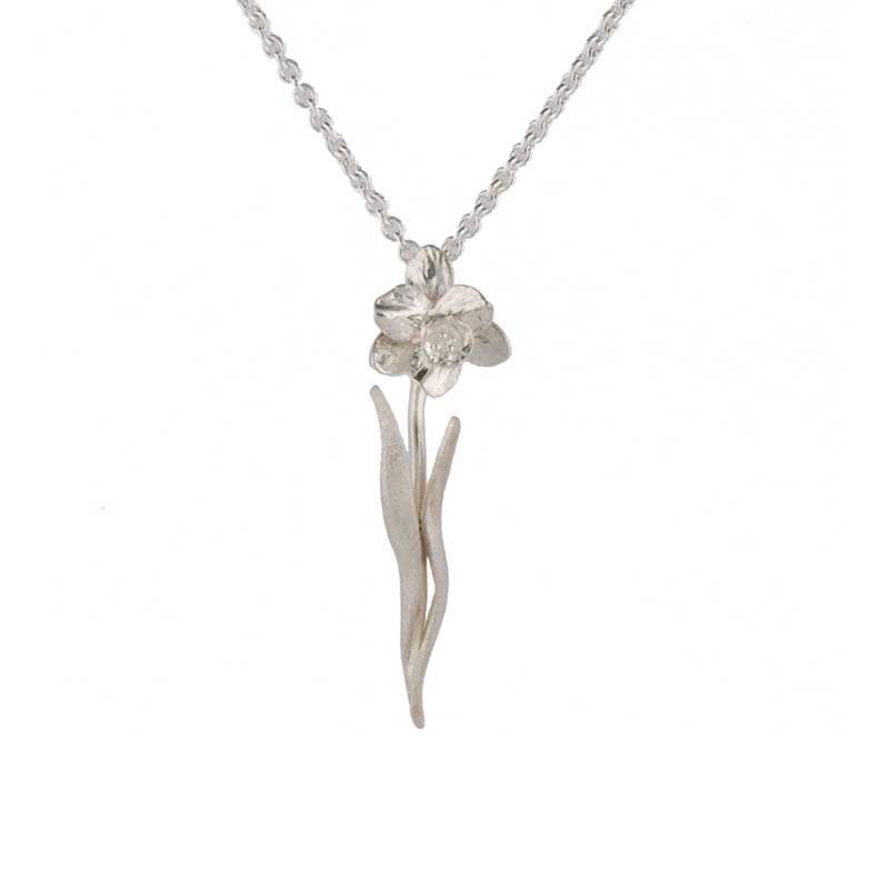 Tenby Daffodil Necklet, Sterling silver