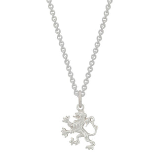 Rampant Lion Necklet, Sterling silver