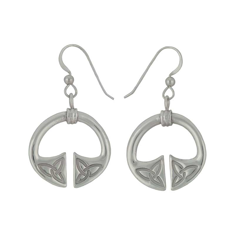 Spade Earrings, Sterling silver