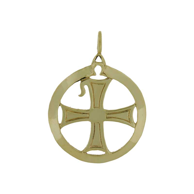 Chi-Rho Pendant, 14 kt. gold