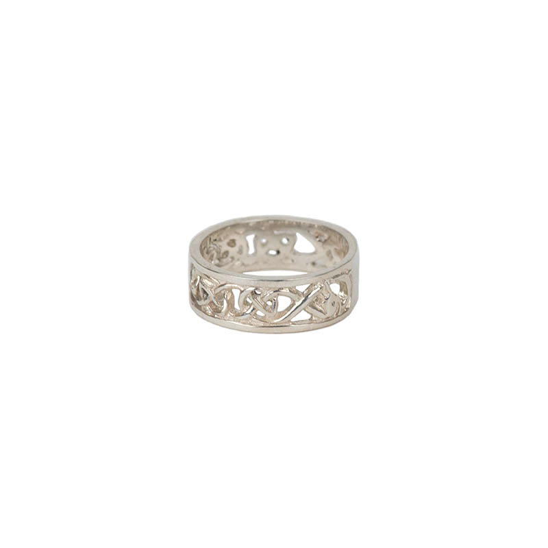 Celtic Wedding Band, Sterling Silver