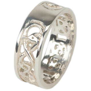 Celtic Wedding Band, Sterling Silver