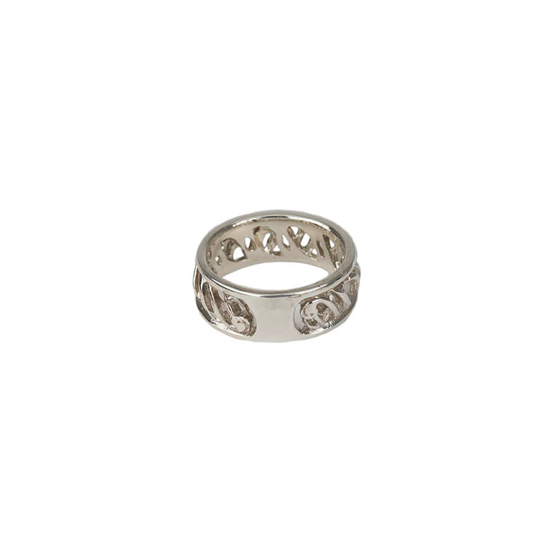 Double Helix Wedding Band, Silver