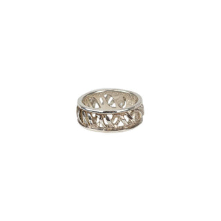 Double Helix Wedding Band, Silver