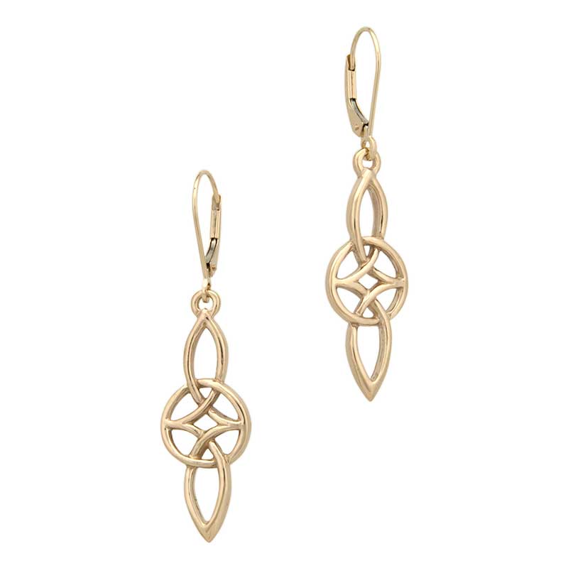 Everlasting Love Earrings, Leverback. 14 kt.gld