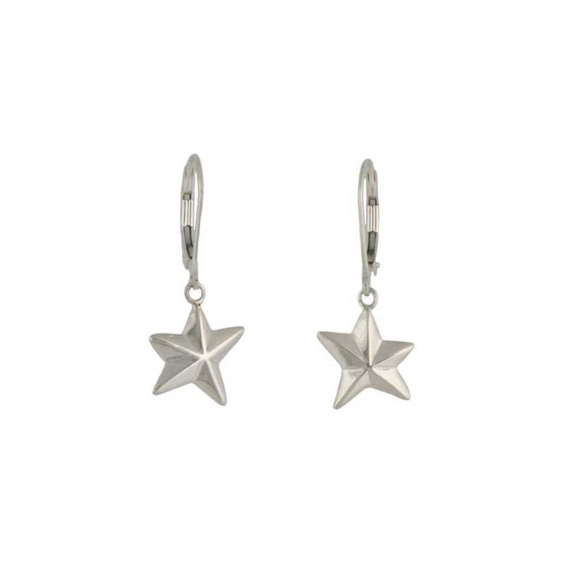Star Earrings, Sterling silver