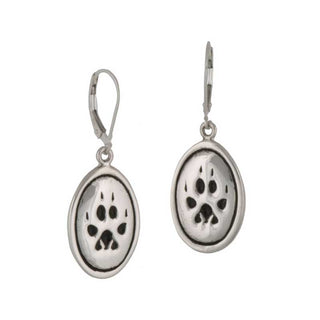 Wolf Paw Print Earrings