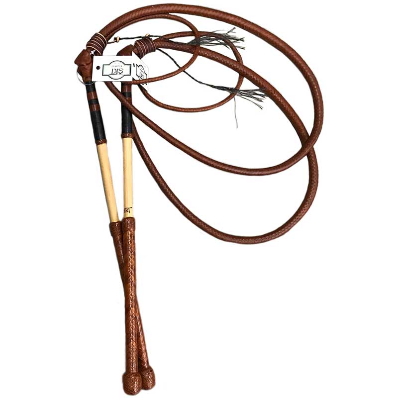 Pair of Stock Whips, 12 plait, 4'6"