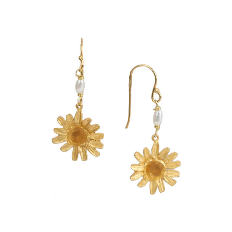 Golden Daisy Earrings