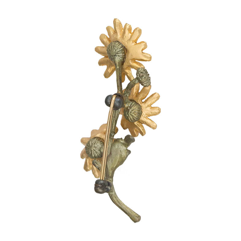 Golden Daisy Brooch